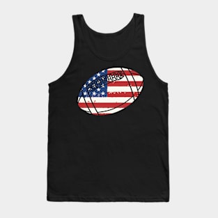 American Football Fans USA Flag Distressed Design Tank Top